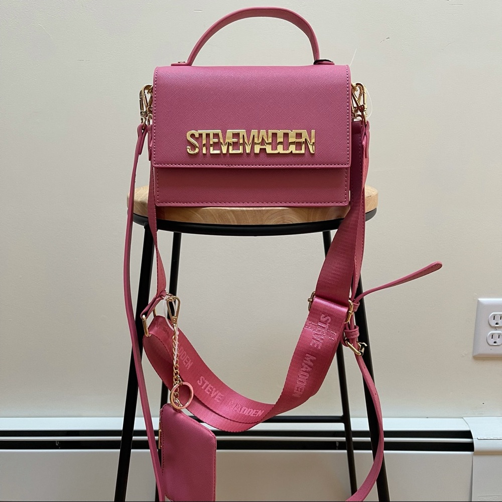 Steve Madden Crossbody Purse With Logo Strap TikTok Viral Steve Madden Handbag